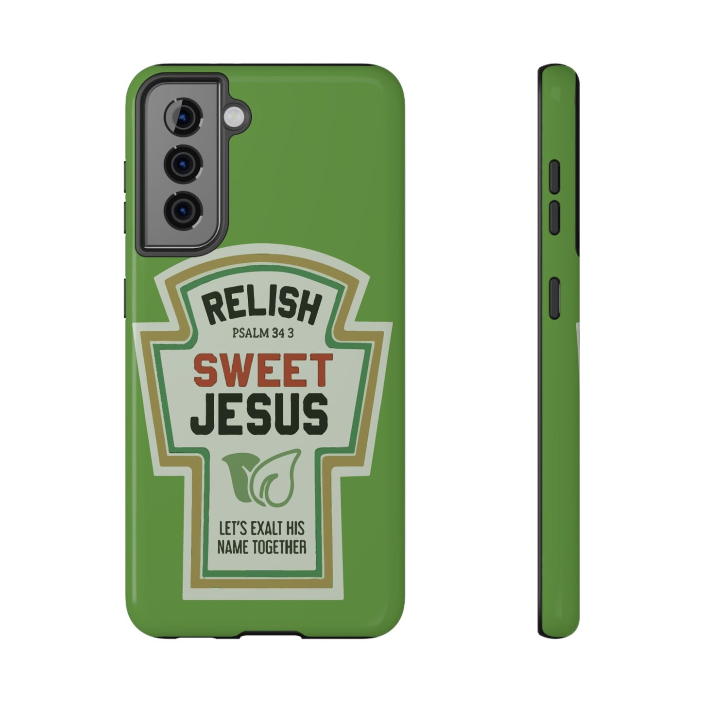 Relish Sweet Jesus Phone Case, Christian Gift, Impact-Resistant Case, Religious Phone Accessory, Faith-Based Present, Celebration Case