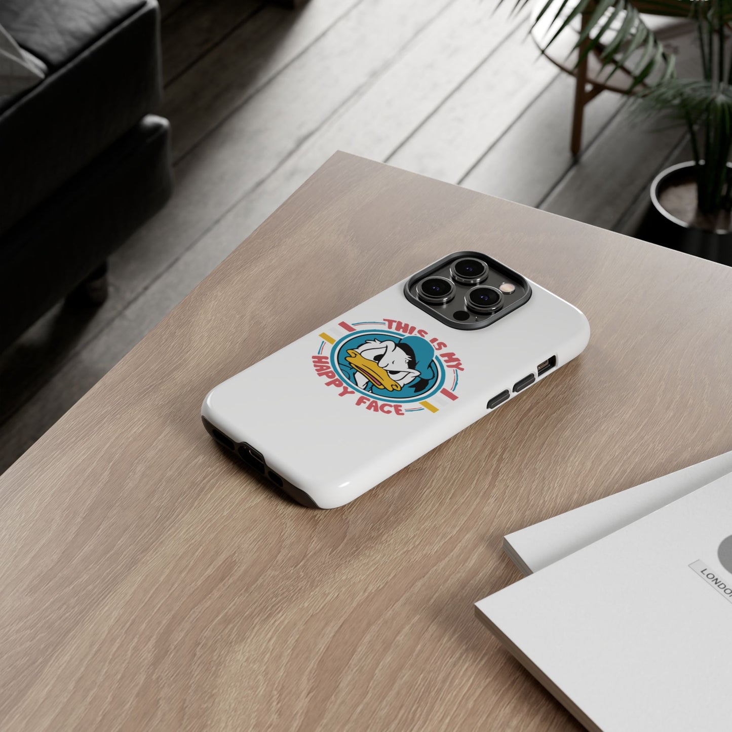 Tough Cases: This is My Happy Face Phone Case, Funny Phone Case, Donald Duck Case, Cute Phone Accessory, Gift for Disney Fans