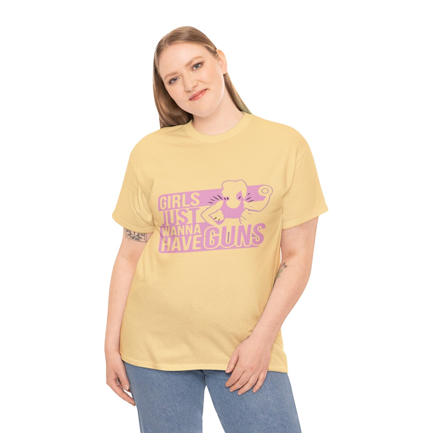 Girls Just Want To Have Guns Heavy Cotton Tee