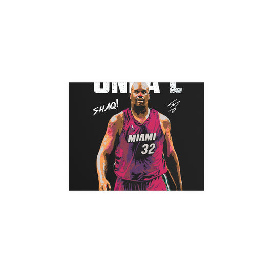 Shaquille O'Neal Silk Poster, Indoor Wall Art, Sports Decor, Basketball Fan Gift, Vintage Sports Wall Art, Home Decor