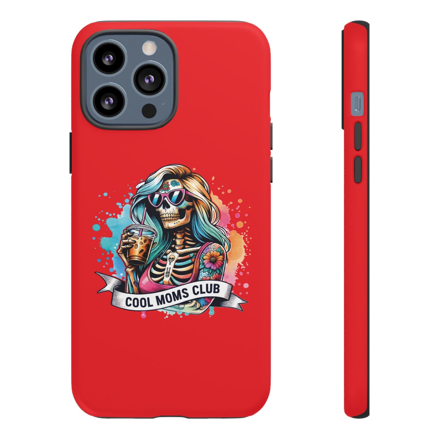 Cool Moms Club Phone Case - Tough Cases, Funky Phone Cover, Gift for Moms, Skeleton Design, Trendy Tech Accessories