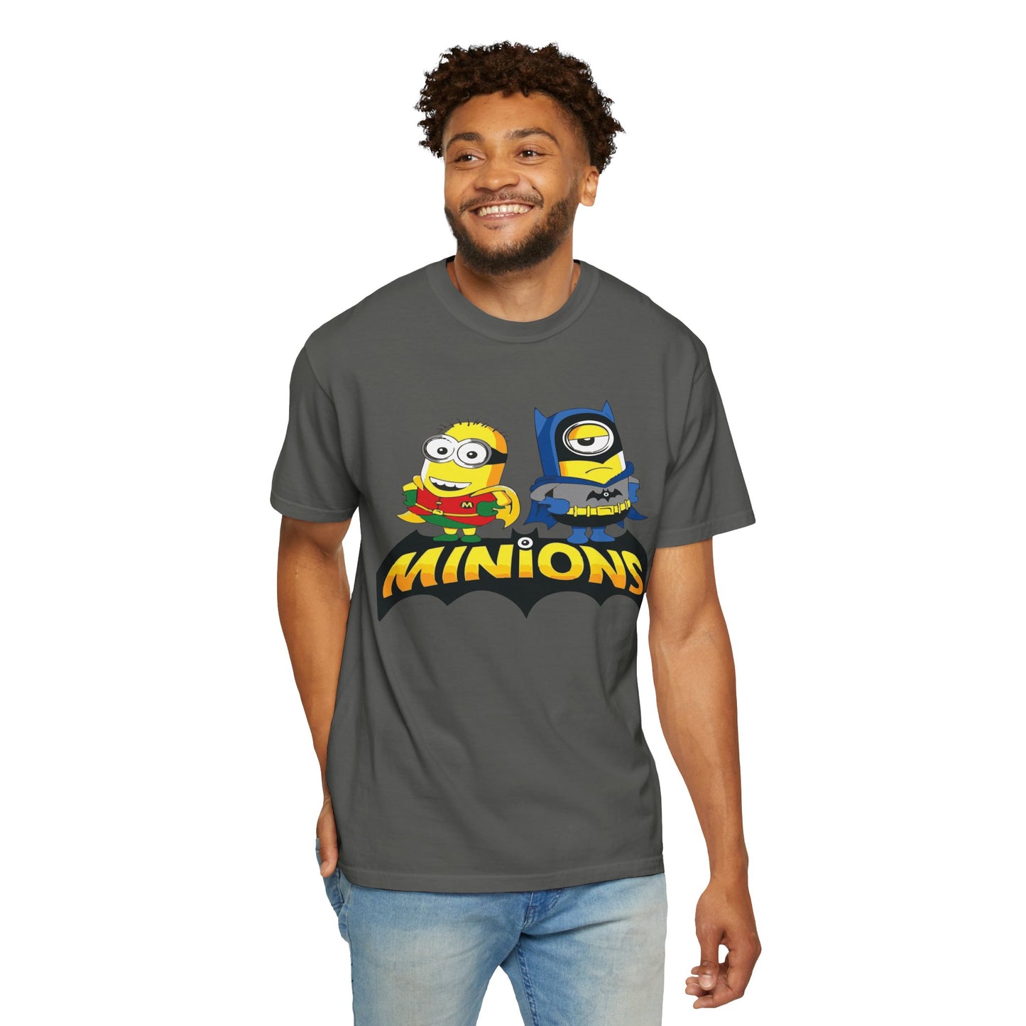Minions Superhero Unisex T-shirt, Fun Gift for Kids, Cartoon Apparel, Birthday Party Outfit, Family Movie Night Wear