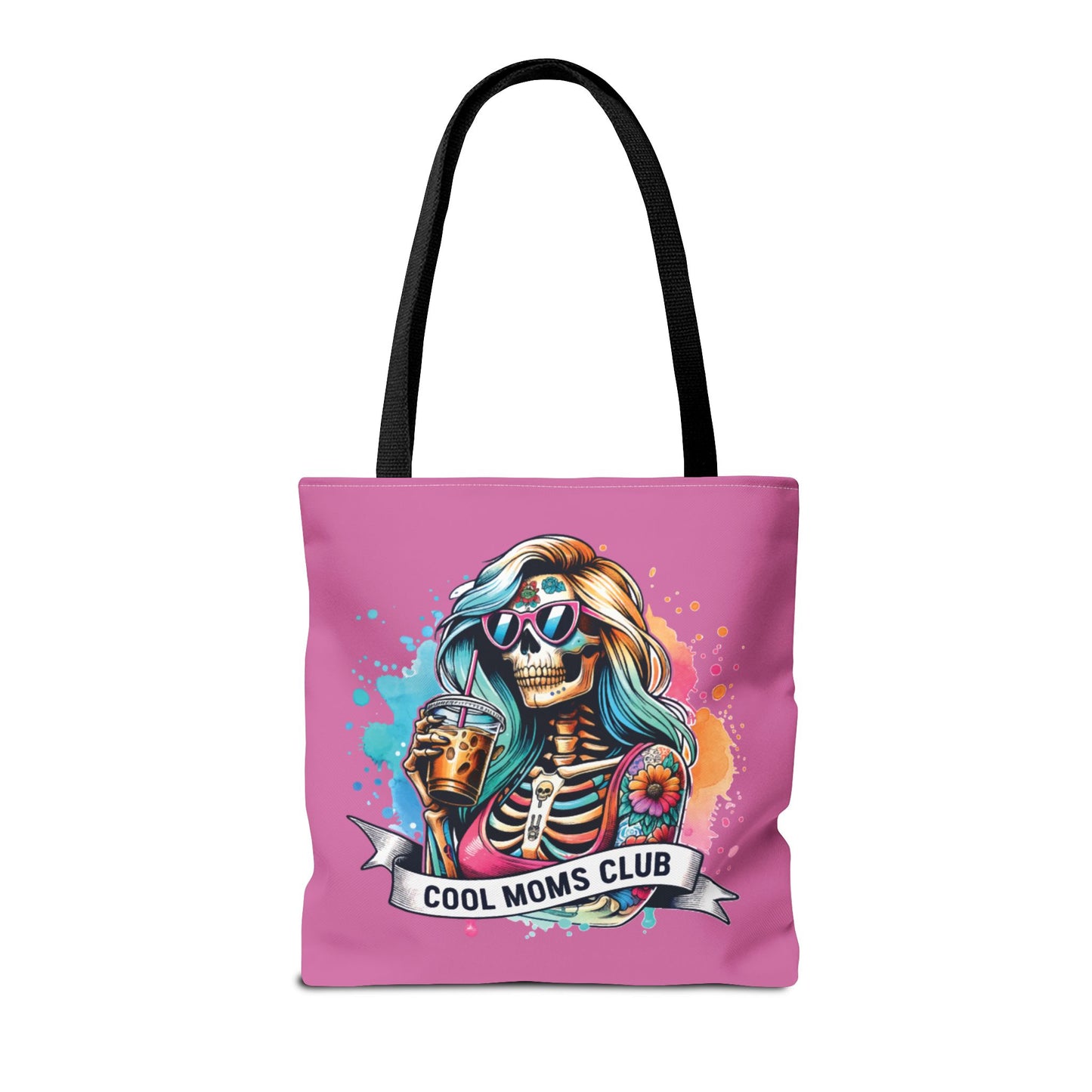 Cool Moms Club Tote Bag, Fun Tote, Sisterhood Gift, Beach Bag, Halloween Accessory, Colorful Shoulder Bag