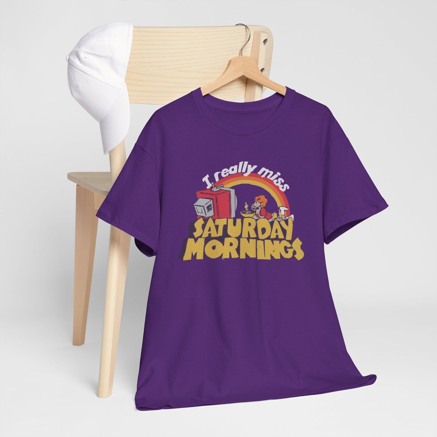 Retro Saturday Mornings Tee, Vintage Cartoon Shirt, Unisex Cotton Tee, Cozy Weekend Vibe, Perfect Gift for Nostalgia Lovers
