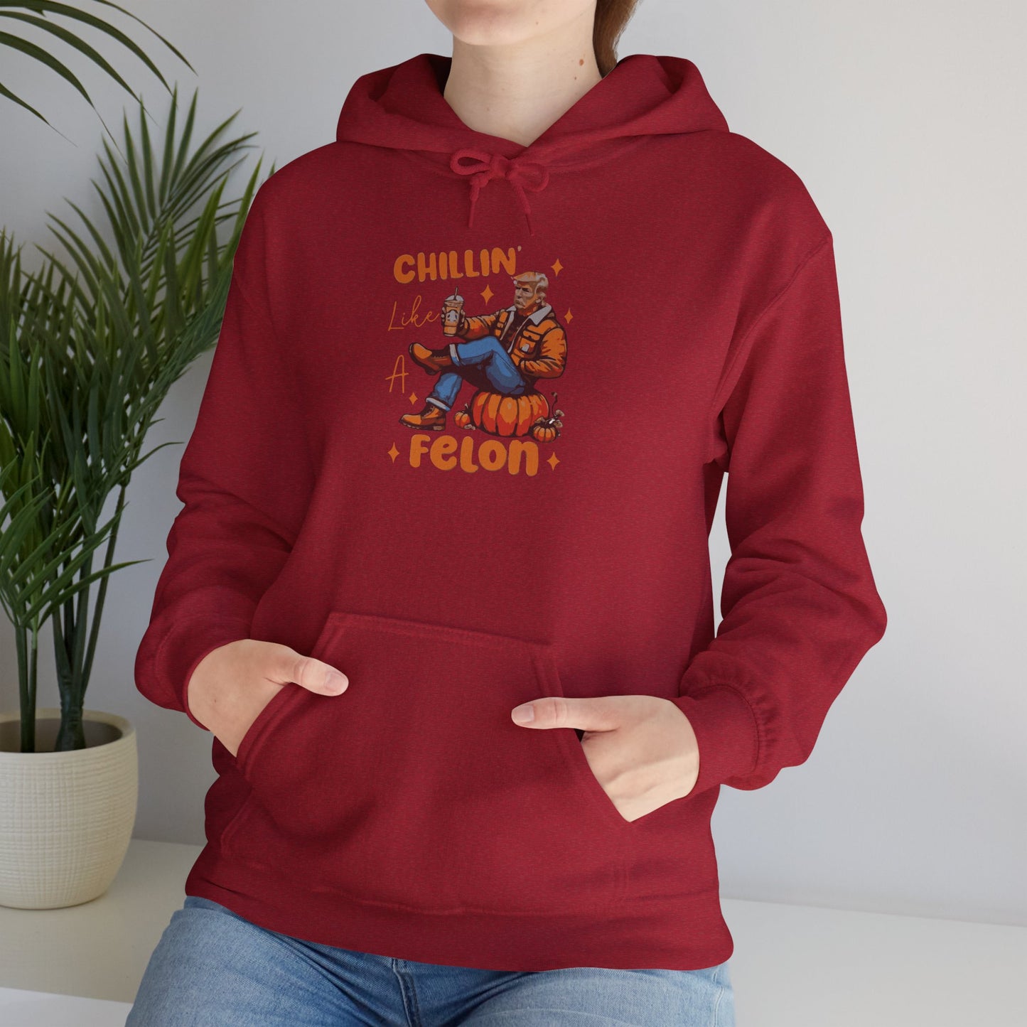 Chillin' Like a Felon Hoodie - Cozy Unisex Sweatshirt for Fall Celebrations