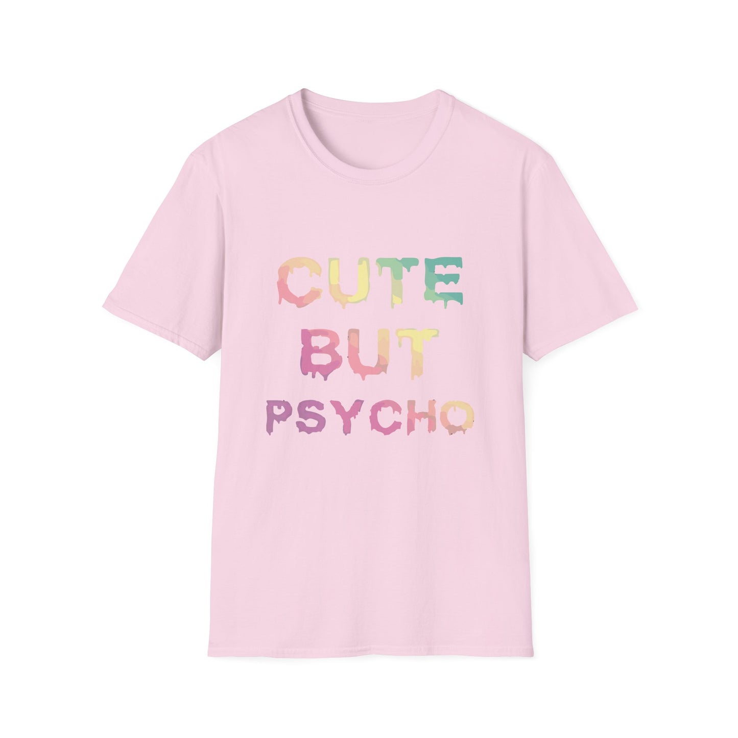 Cute But Psycho Unisex Softstyle T-Shirt, Trendy Graphic Tee, Casual Fashion, Gift for Friends, Everyday Wear, Birthday Present