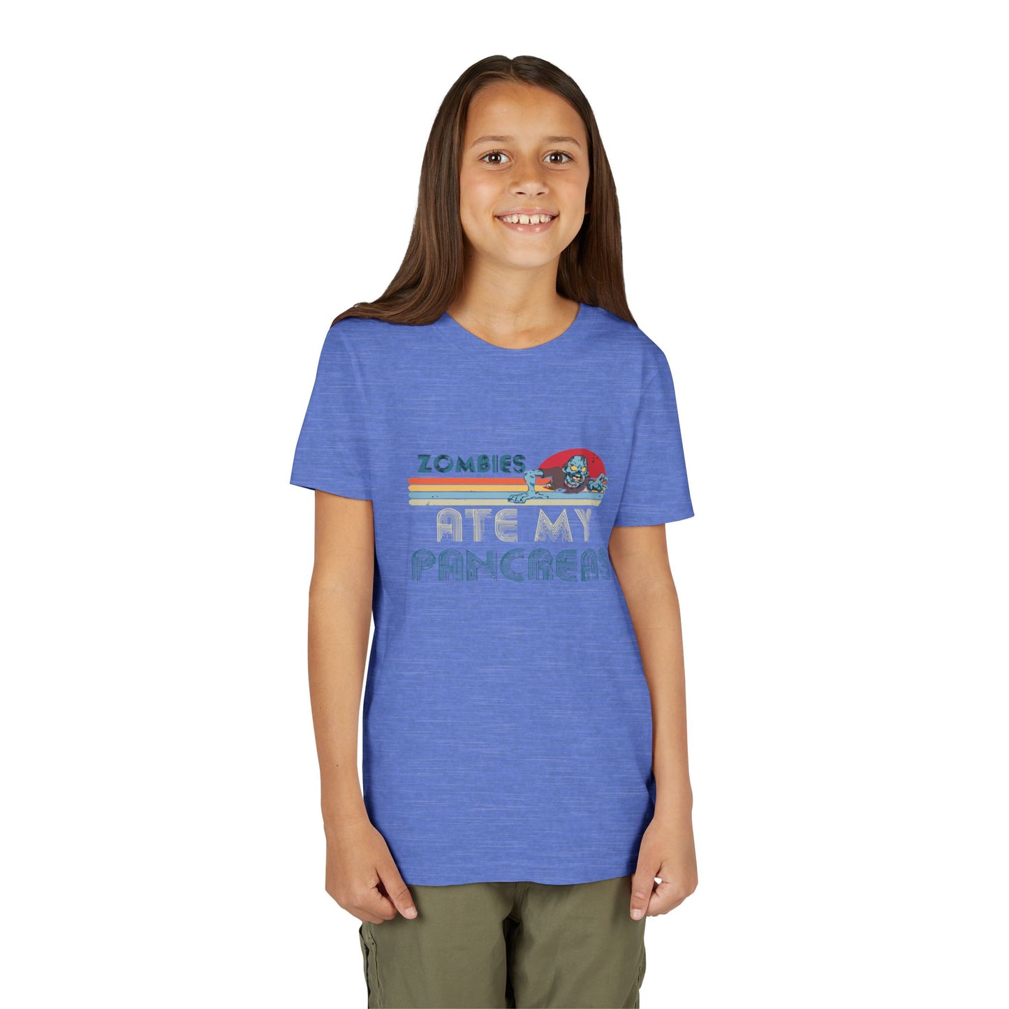 Youth Zombie Tee, Cute Graphic T-Shirt for Kids, Fun Short Sleeve Top, Halloween Costume, Gift for Little Horror Fans