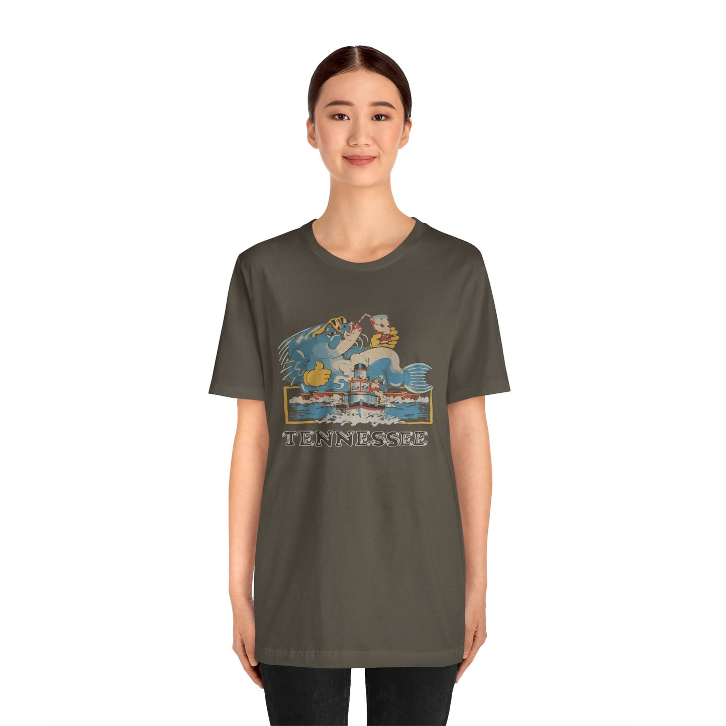 Tennessee Vintage Graphic Tee, Unisex Jersey Short Sleeve T-Shirt, Souvenir Shirt, Vacation Wear, Gift for Travelers, Retro Tee
