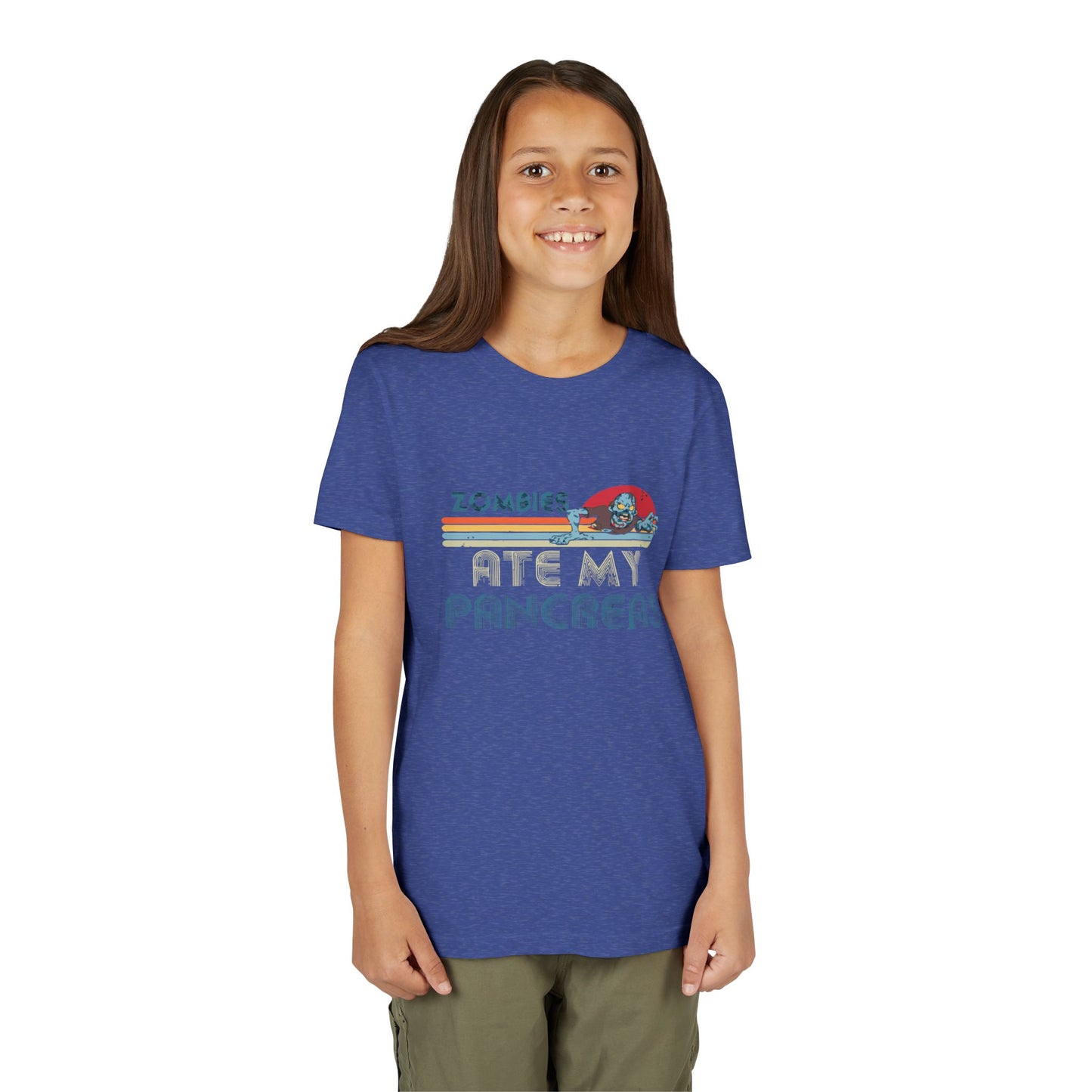 Youth Zombie Tee, Cute Graphic T-Shirt for Kids, Fun Short Sleeve Top, Halloween Costume, Gift for Little Horror Fans