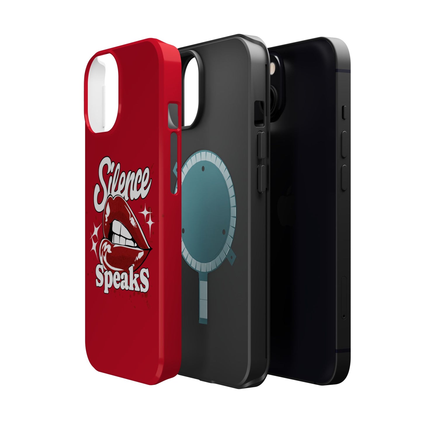 Bold Expression Magnetic Tough Cases, Phone Cover, Gift for Her, Pop Art, Trendy Accessory, Silence Speaks Design