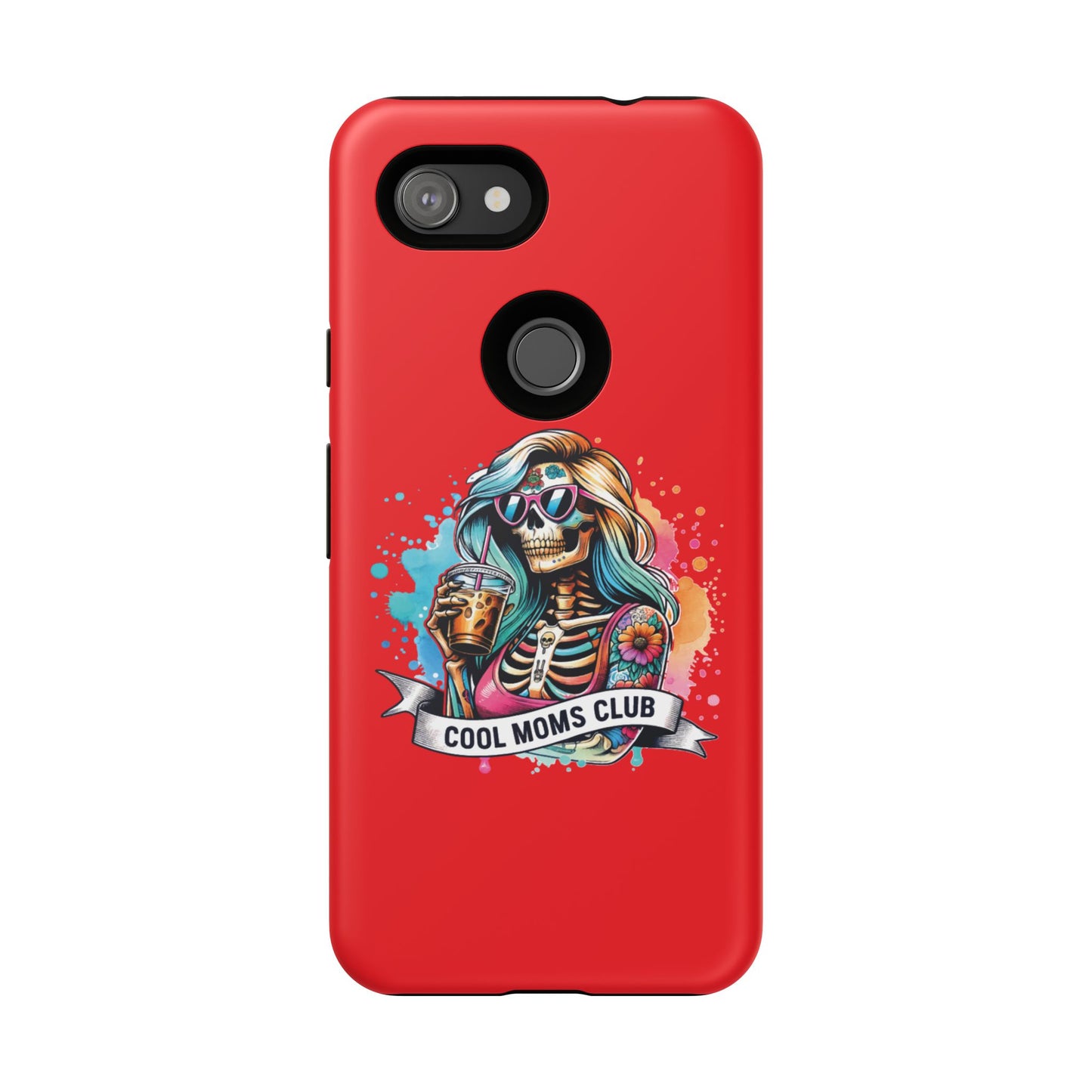 Cool Moms Club Phone Case - Tough Cases, Funky Phone Cover, Gift for Moms, Skeleton Design, Trendy Tech Accessories
