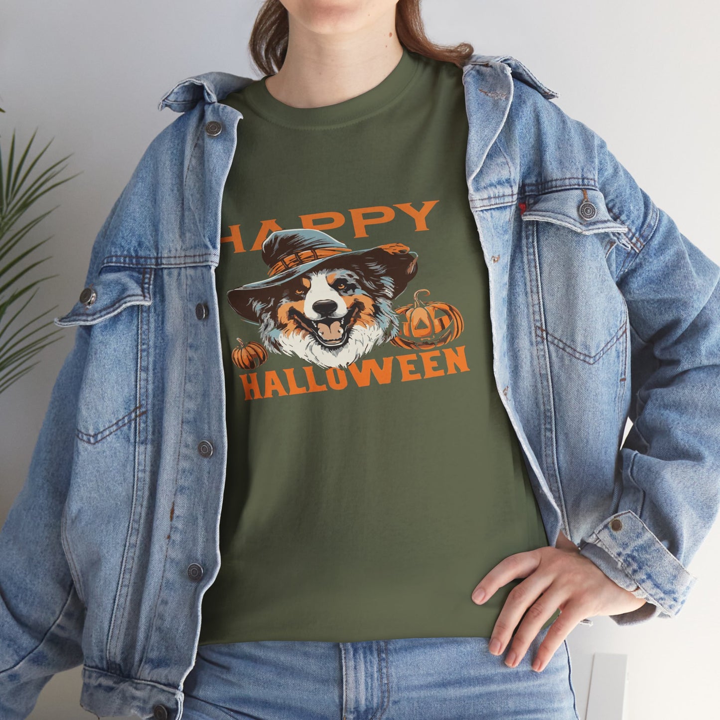 Halloween Dog Graphic Tee, Unisex T-Shirt, Spooky Pet Shirt, Fall Apparel, Trick or Treat Top