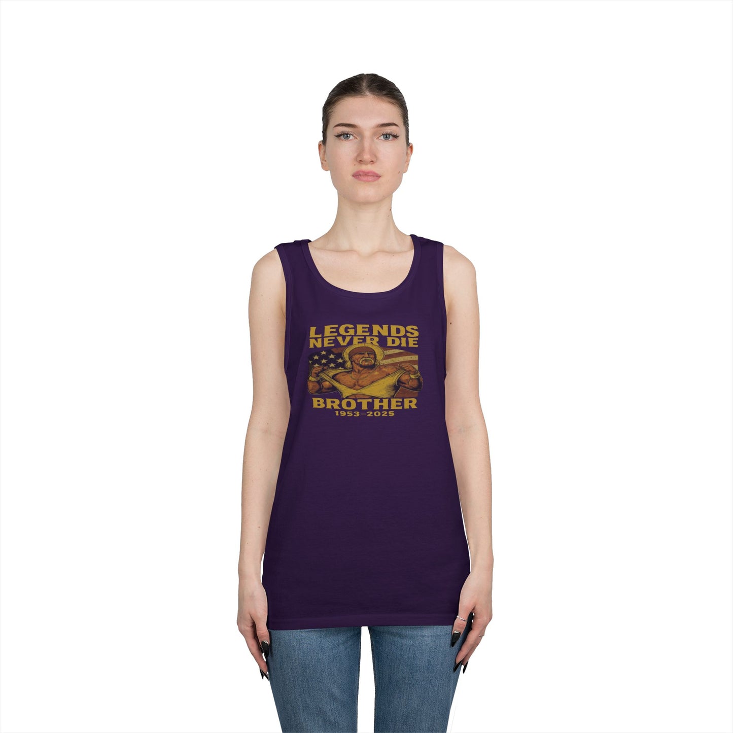 Unisex Heavy Cotton Tank Top | Legends Never Die Brother, Memorial Gift, Casual Wear, Summer Outfit, Unique Tribute