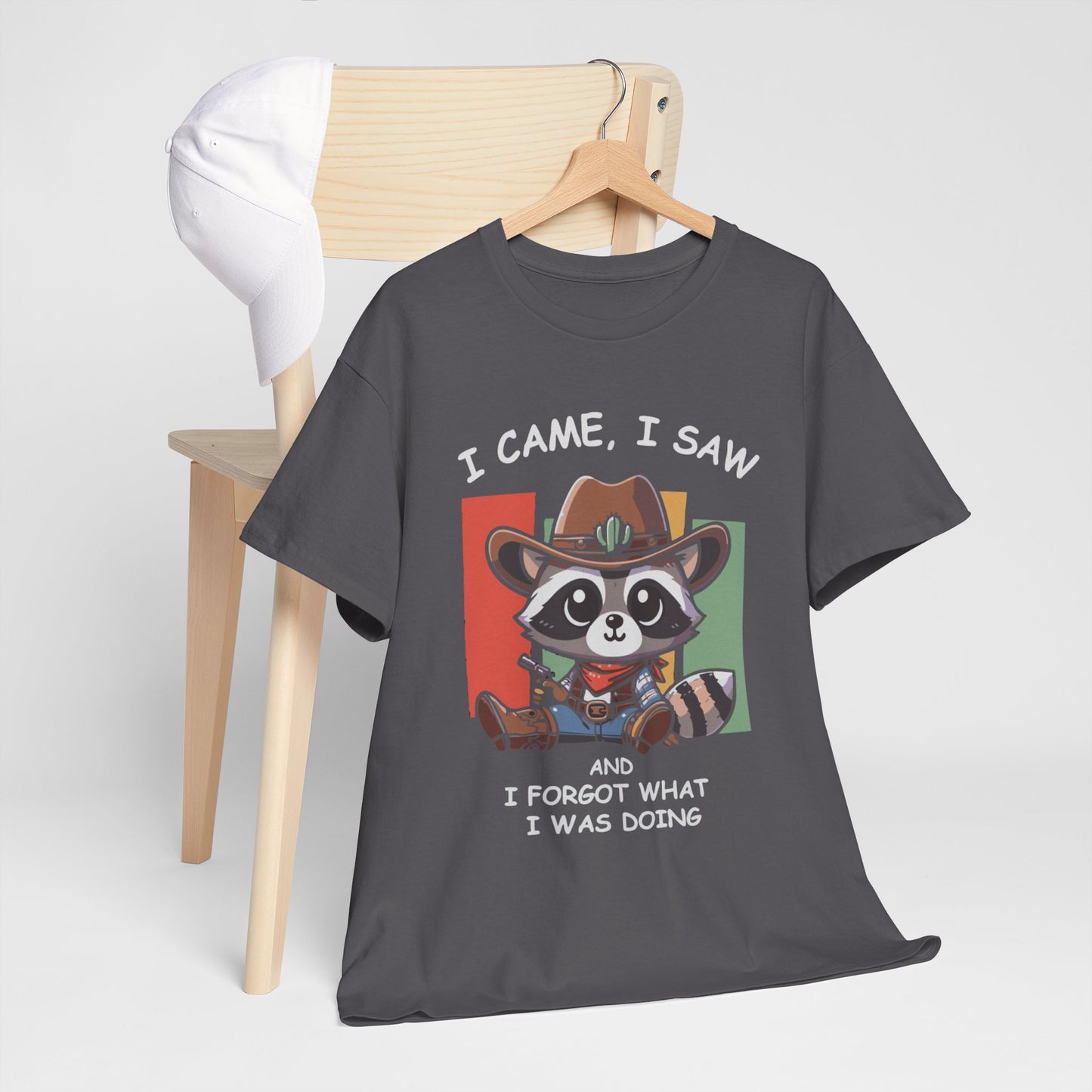 Fun Raccoon Graphic Tee, Cute Funny Animal T-Shirt, Unique Gift, Unisex Cotton Tee, Casual Wear, Birthday Gift, Humor Shirt