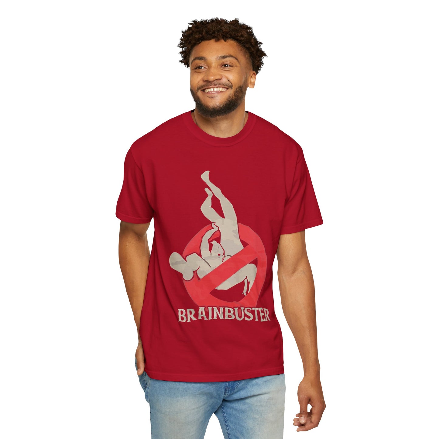 Unisex Fun Graphic T-Shirt, Graphic Tee, Casual Wear, Gift for Wrestling Fans, Brainbuster Design, Humor Apparel, Everyday Style