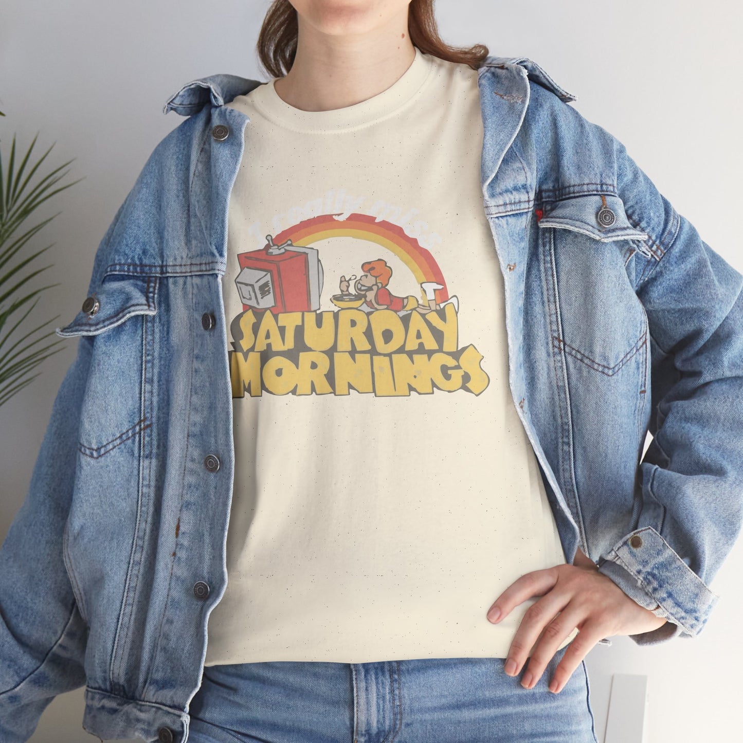 Retro Saturday Mornings Tee, Vintage Cartoon Shirt, Unisex Cotton Tee, Cozy Weekend Vibe, Perfect Gift for Nostalgia Lovers