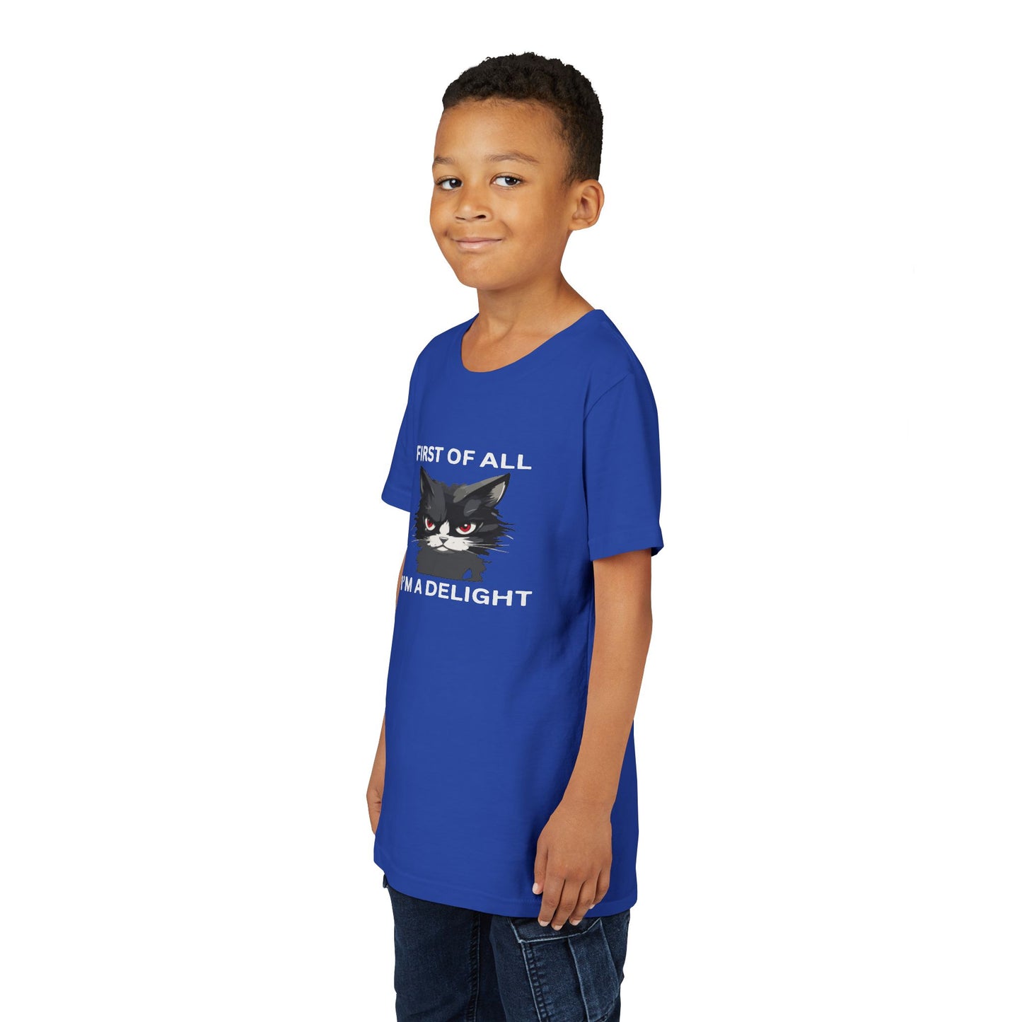 Youth Cat Humor Tee - Perfect for Cat Lovers, Birthday Gifts for Kids, Everyday Wear, Funny Quotes Shirt, Gift for Pet Lovers