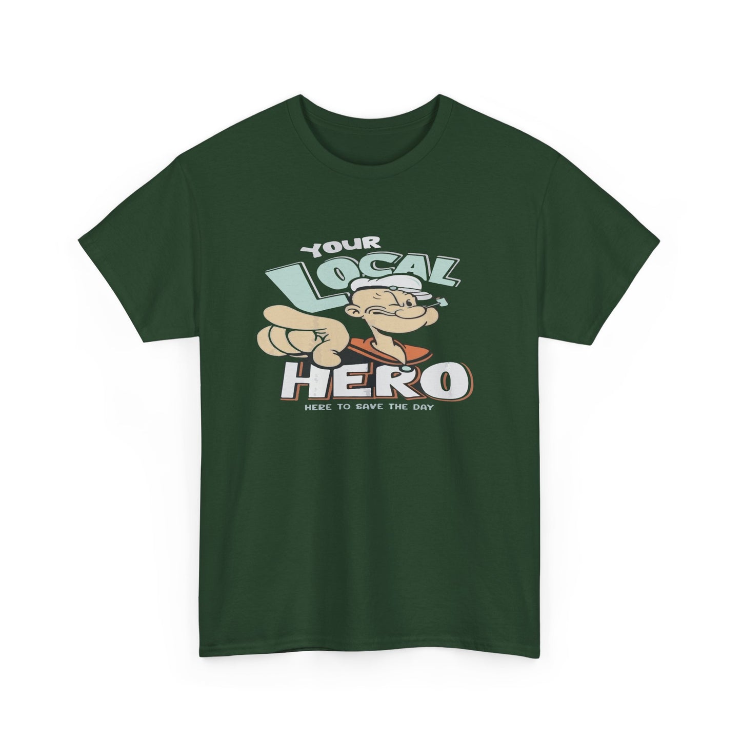 Local Hero Unisex Heavy Cotton Tee | Cool Graphic Tee for Everyday Wear, Gift for Friends, Casual Style, Birthday Gift, Gift for Heroes