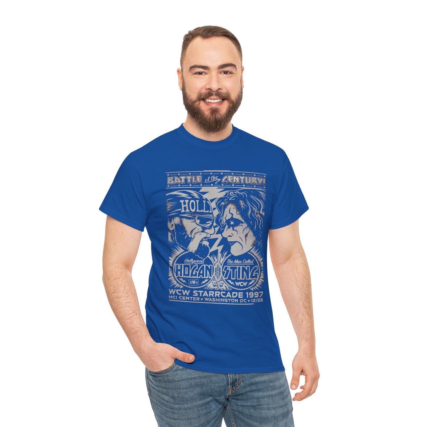 Vintage Wrestling Tee - Hulk vs Sting Retro Sports Nostalgia - Classic WCW Unisex Heavy Cotton Tee