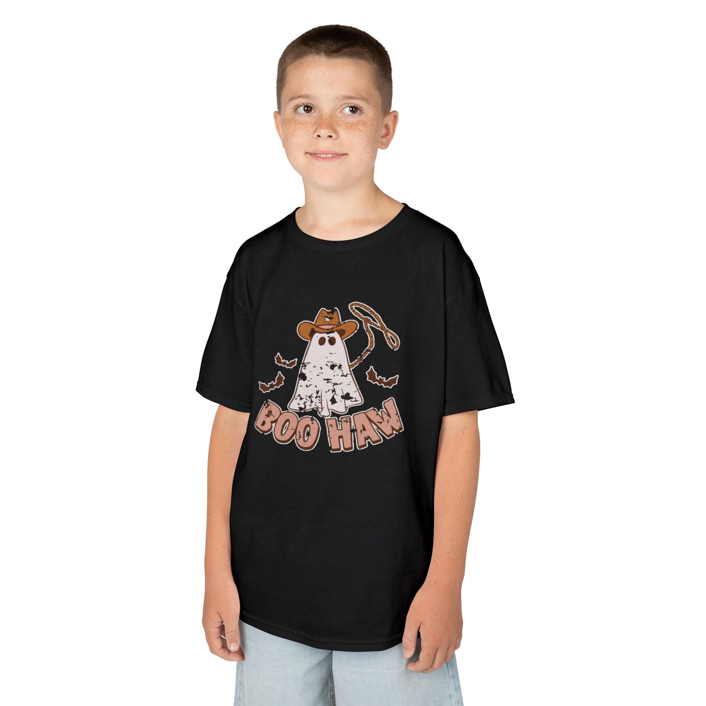 Boo Haunt Kids Tee, Halloween Shirt, Ghost Costume T-Shirt, Fun Kids Apparel, Spooky Party Outfit
