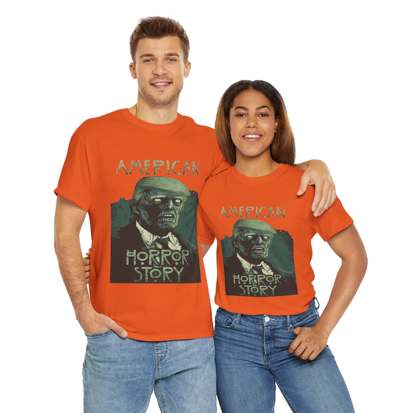 American Horror Story Unisex Heavy Cotton Tee, Horror Fan Gift, Graphic Tee, Halloween Costume, TV Show Merch