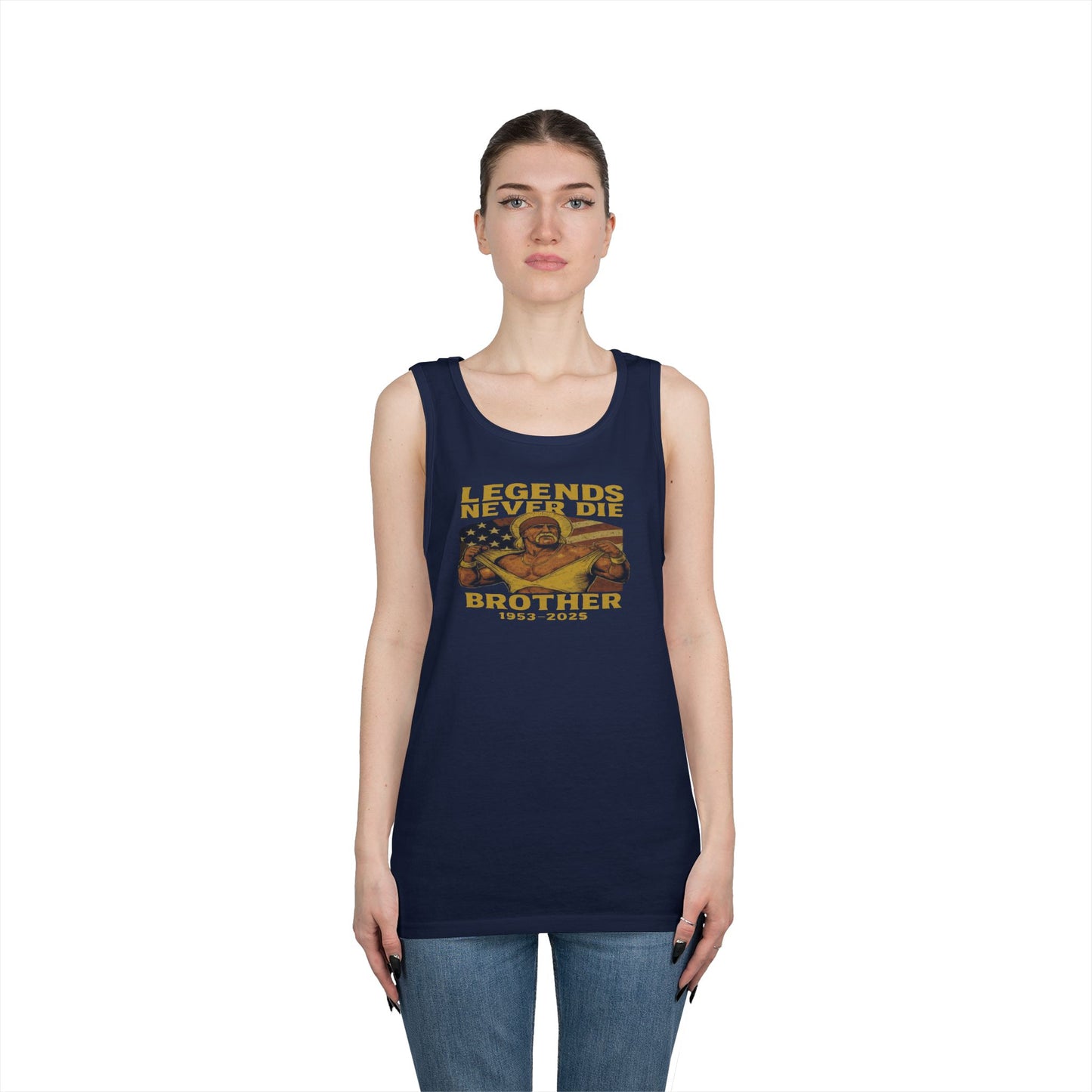 Unisex Heavy Cotton Tank Top | Legends Never Die Brother, Memorial Gift, Casual Wear, Summer Outfit, Unique Tribute