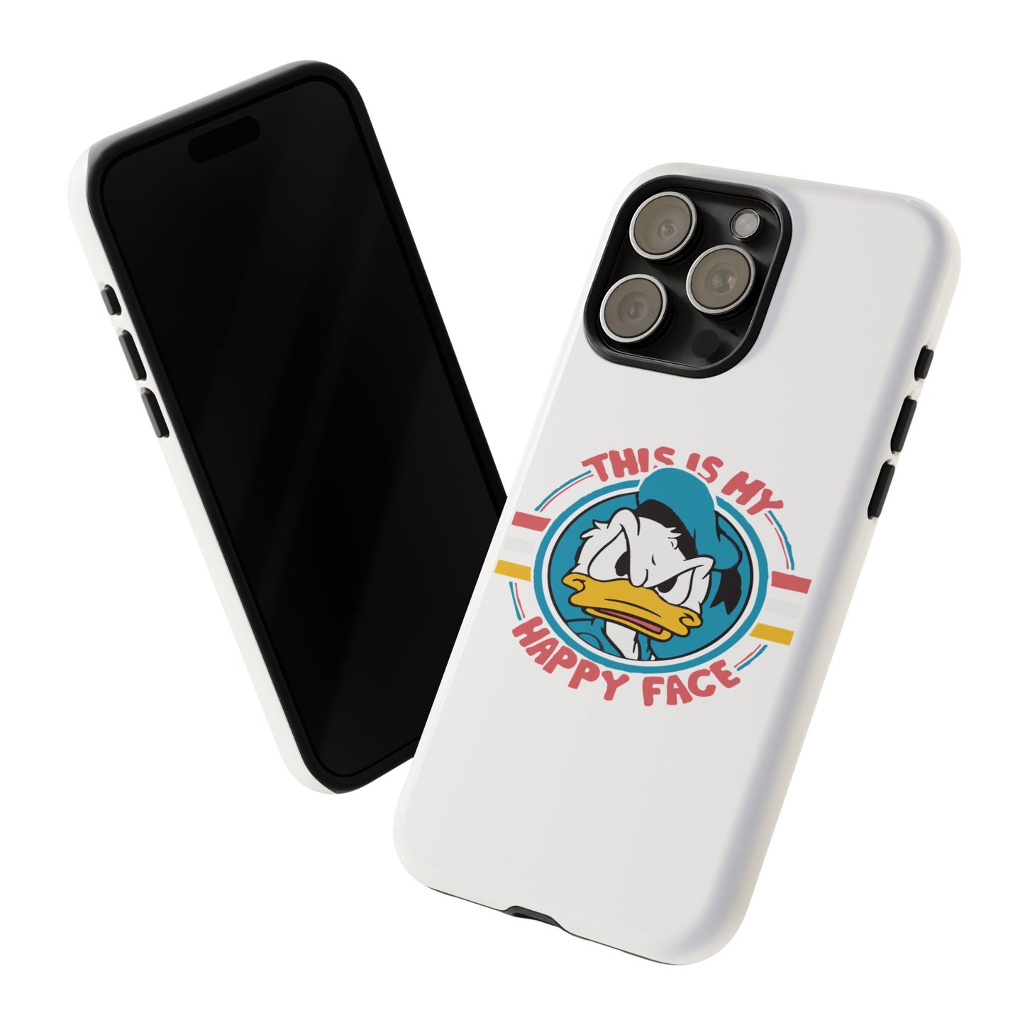 Tough Cases: This is My Happy Face Phone Case, Funny Phone Case, Donald Duck Case, Cute Phone Accessory, Gift for Disney Fans