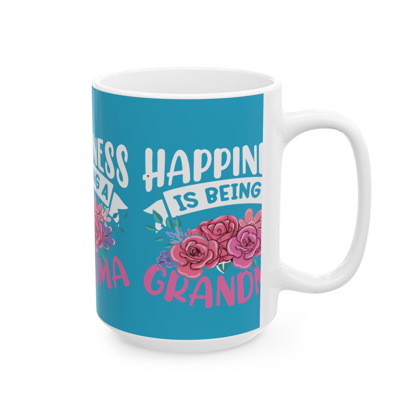 Floral Grandma Mug - Happiness is Being a Grandma - Perfect Gift for Mother's Day