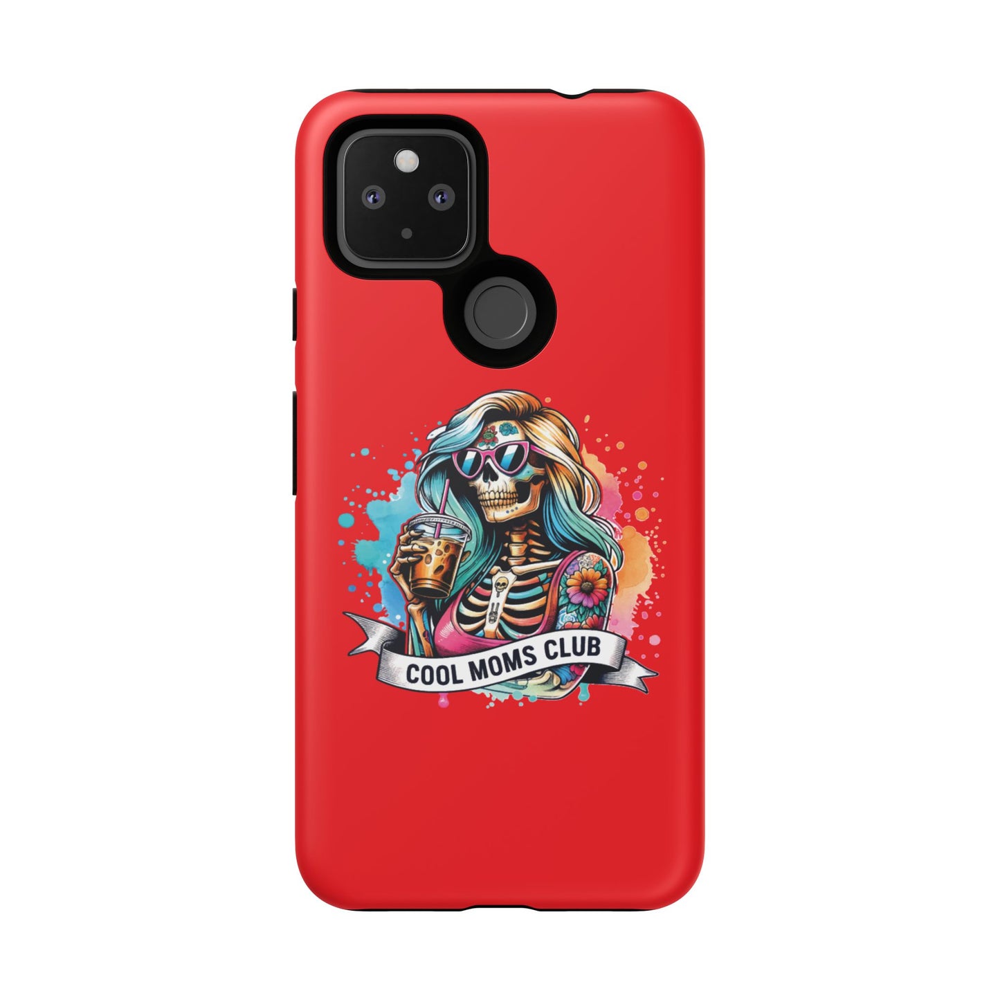 Cool Moms Club Phone Case - Tough Cases, Funky Phone Cover, Gift for Moms, Skeleton Design, Trendy Tech Accessories