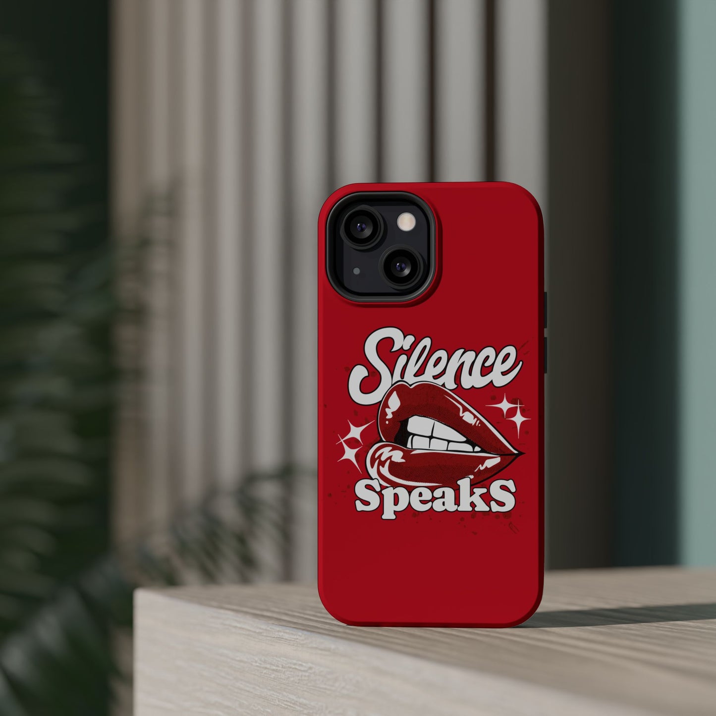 Bold Expression Magnetic Tough Cases, Phone Cover, Gift for Her, Pop Art, Trendy Accessory, Silence Speaks Design