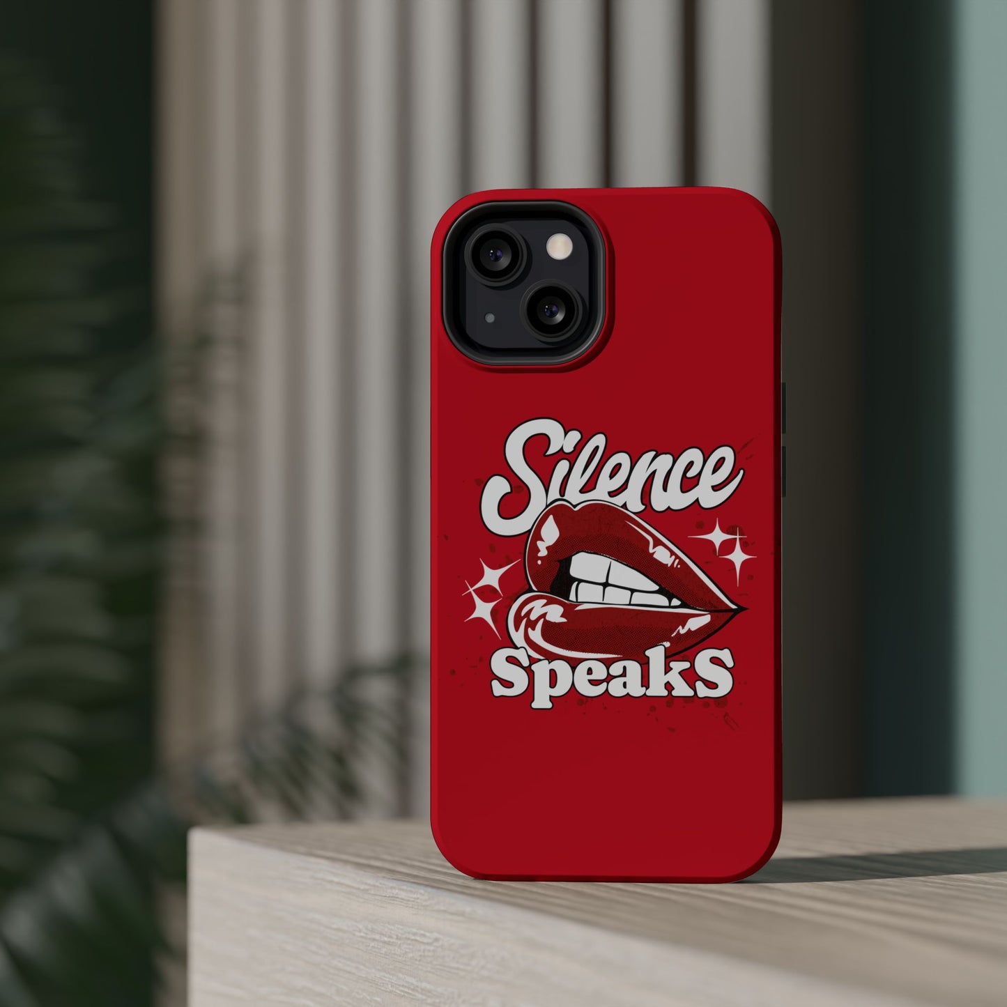 Bold Expression Magnetic Tough Cases, Phone Cover, Gift for Her, Pop Art, Trendy Accessory, Silence Speaks Design