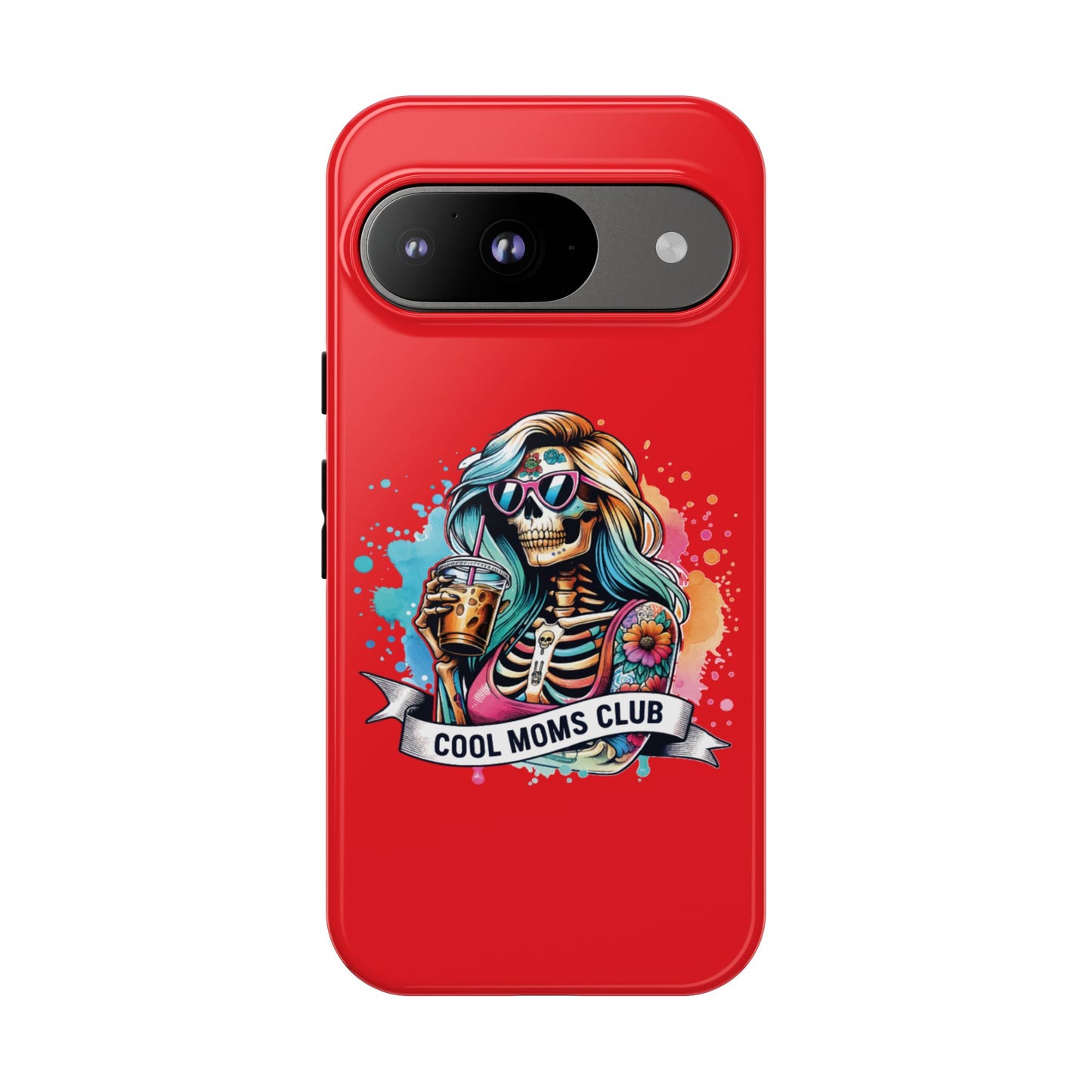 Cool Moms Club Phone Case - Tough Cases, Funky Phone Cover, Gift for Moms, Skeleton Design, Trendy Tech Accessories
