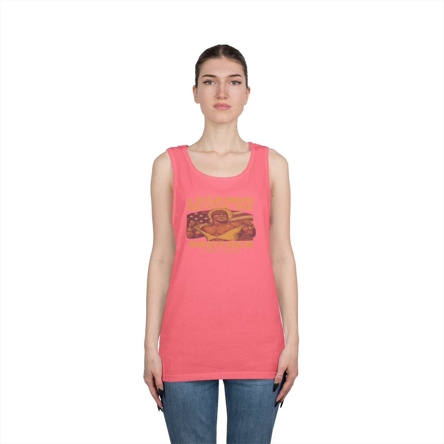 Unisex Heavy Cotton Tank Top | Legends Never Die Brother, Memorial Gift, Casual Wear, Summer Outfit, Unique Tribute