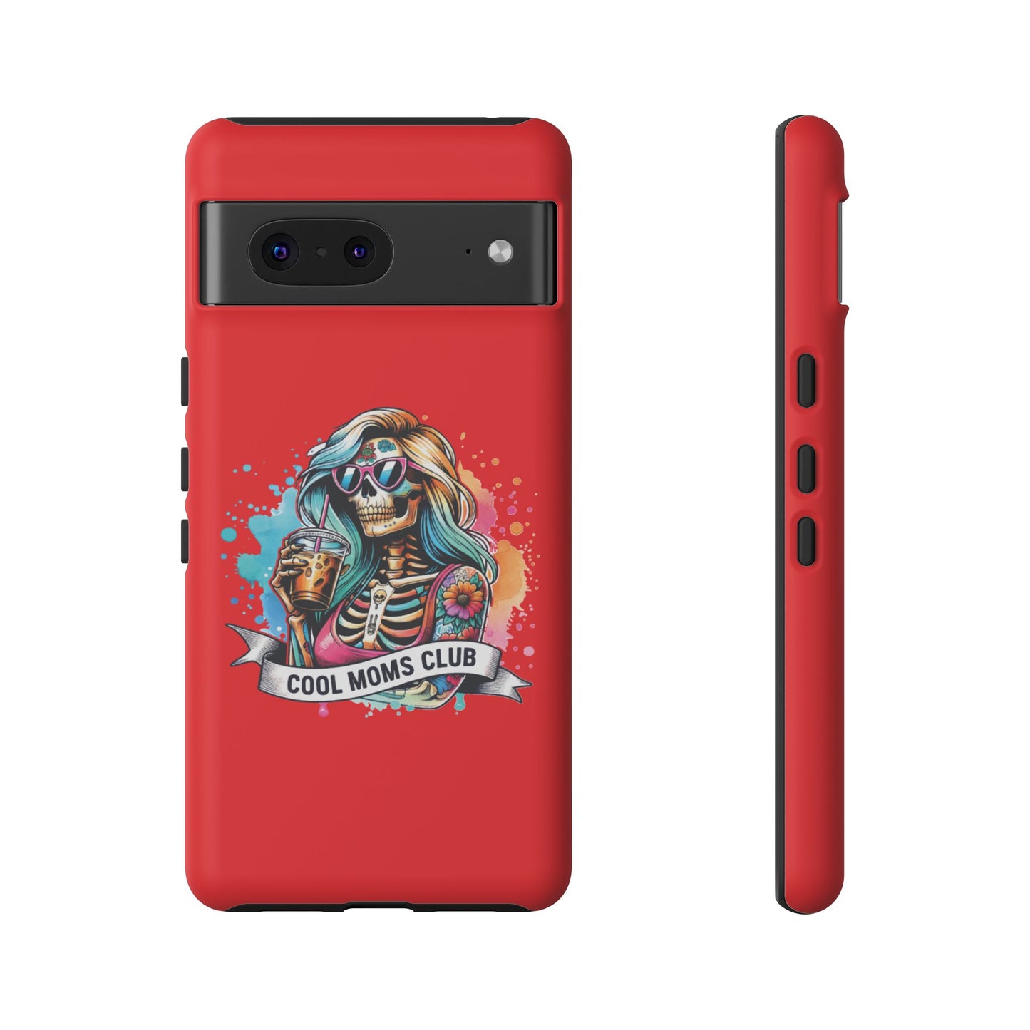 Cool Moms Club Phone Case - Tough Cases, Funky Phone Cover, Gift for Moms, Skeleton Design, Trendy Tech Accessories