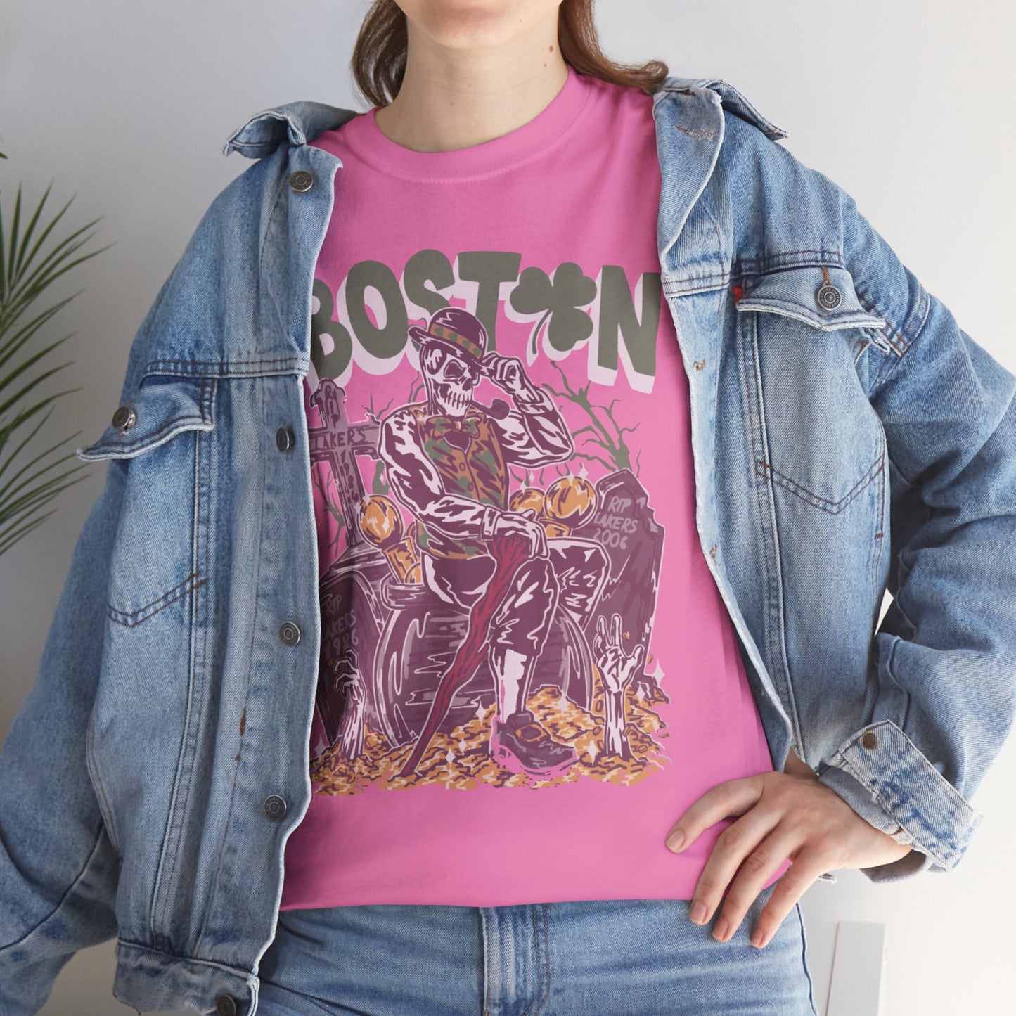 Boston Graphic Tee, Unisex Heavy Cotton T-Shirt, Vintage Boston Shirt, Irish Pride Apparel, St. Patrick's Day Gift, Casual Wear