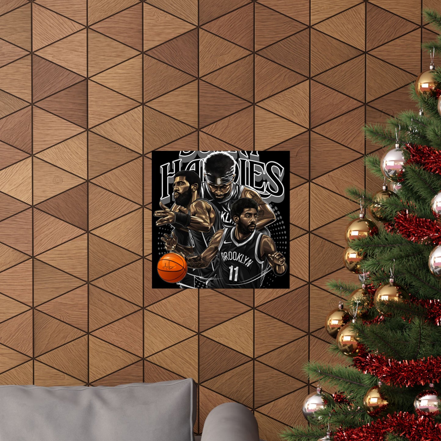 Basketball Wall Art Poster, Scary Hardies, Matte Vertical Print, Sports Decor, Gift for Fans, Home & Office Decoration