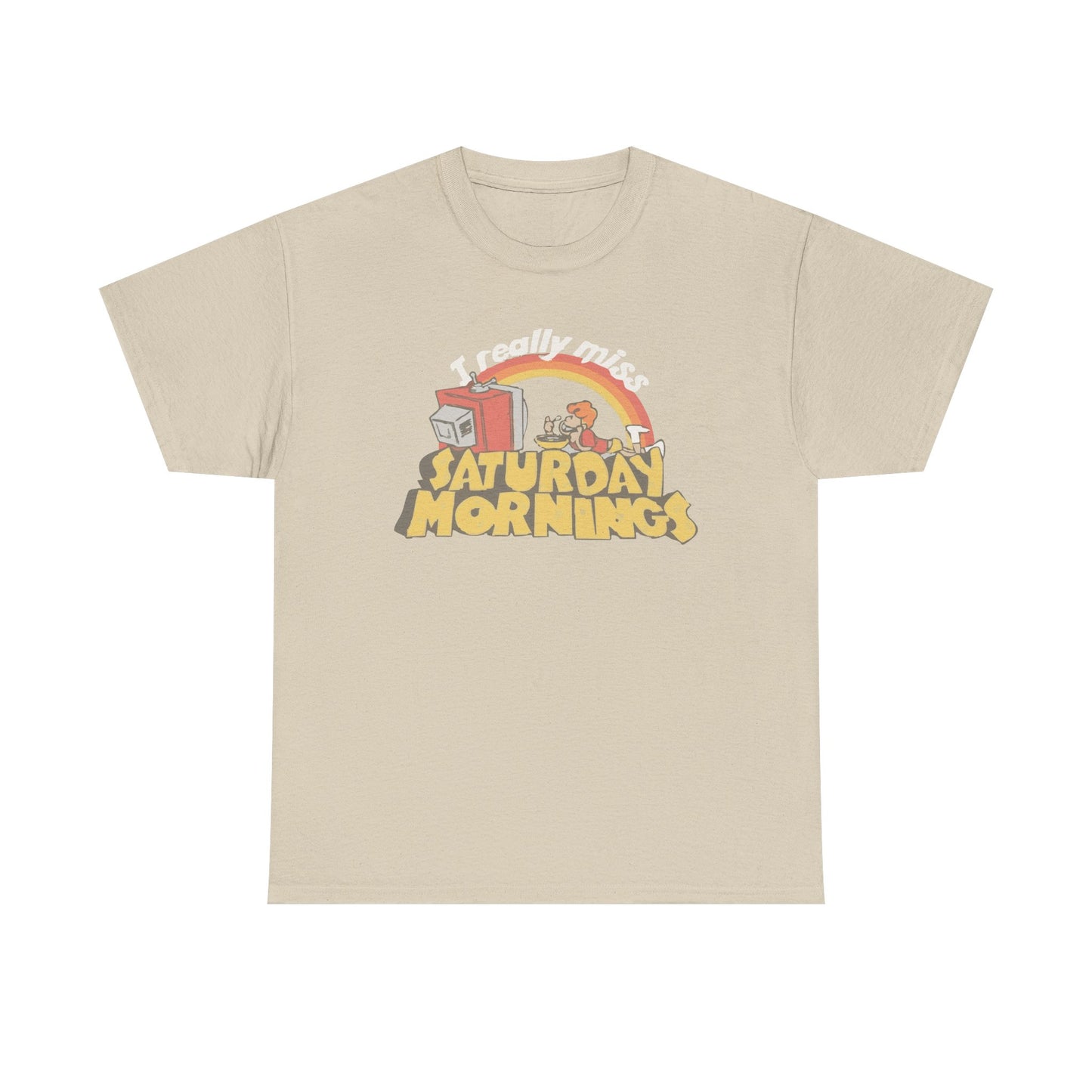 Retro Saturday Mornings Tee, Vintage Cartoon Shirt, Unisex Cotton Tee, Cozy Weekend Vibe, Perfect Gift for Nostalgia Lovers