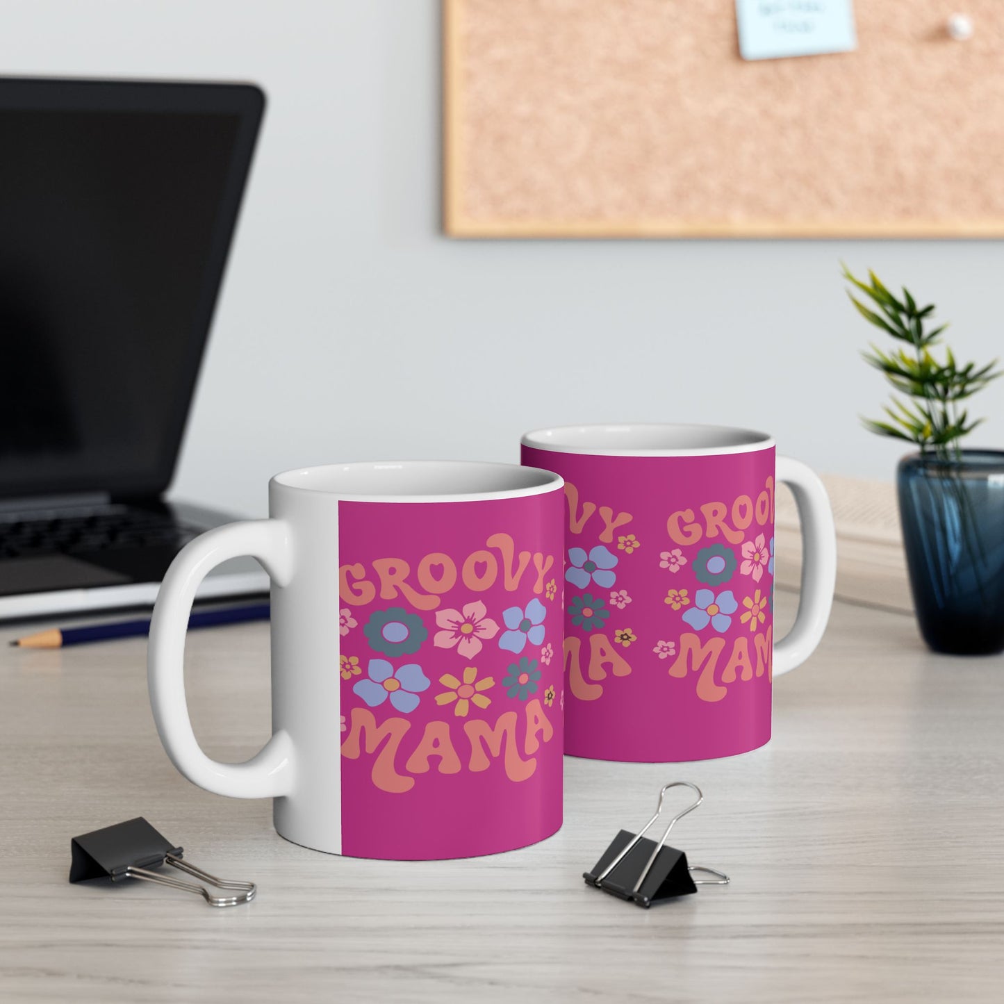 Groovy Mama Ceramic Mug - Colorful Floral Design, Perfect for Mother’s Day or Everyday Use