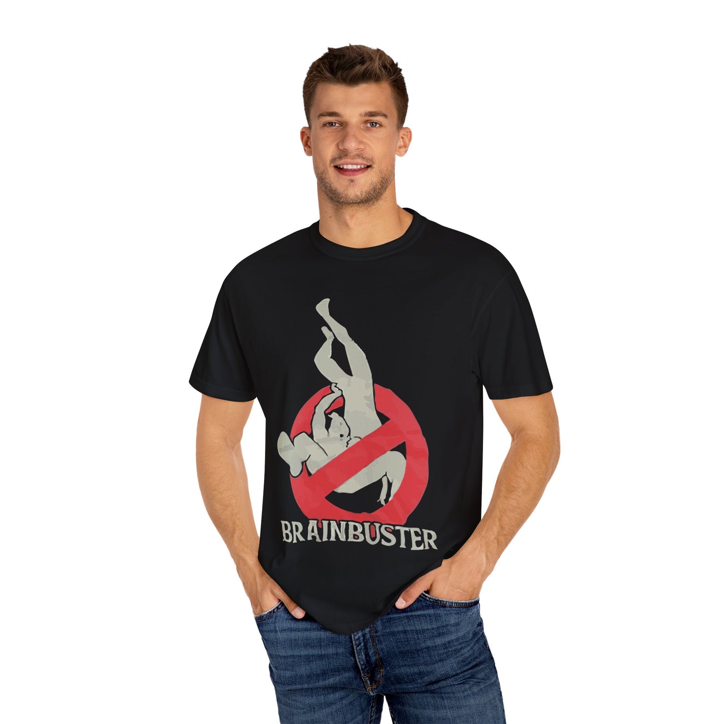 Unisex Fun Graphic T-Shirt, Graphic Tee, Casual Wear, Gift for Wrestling Fans, Brainbuster Design, Humor Apparel, Everyday Style
