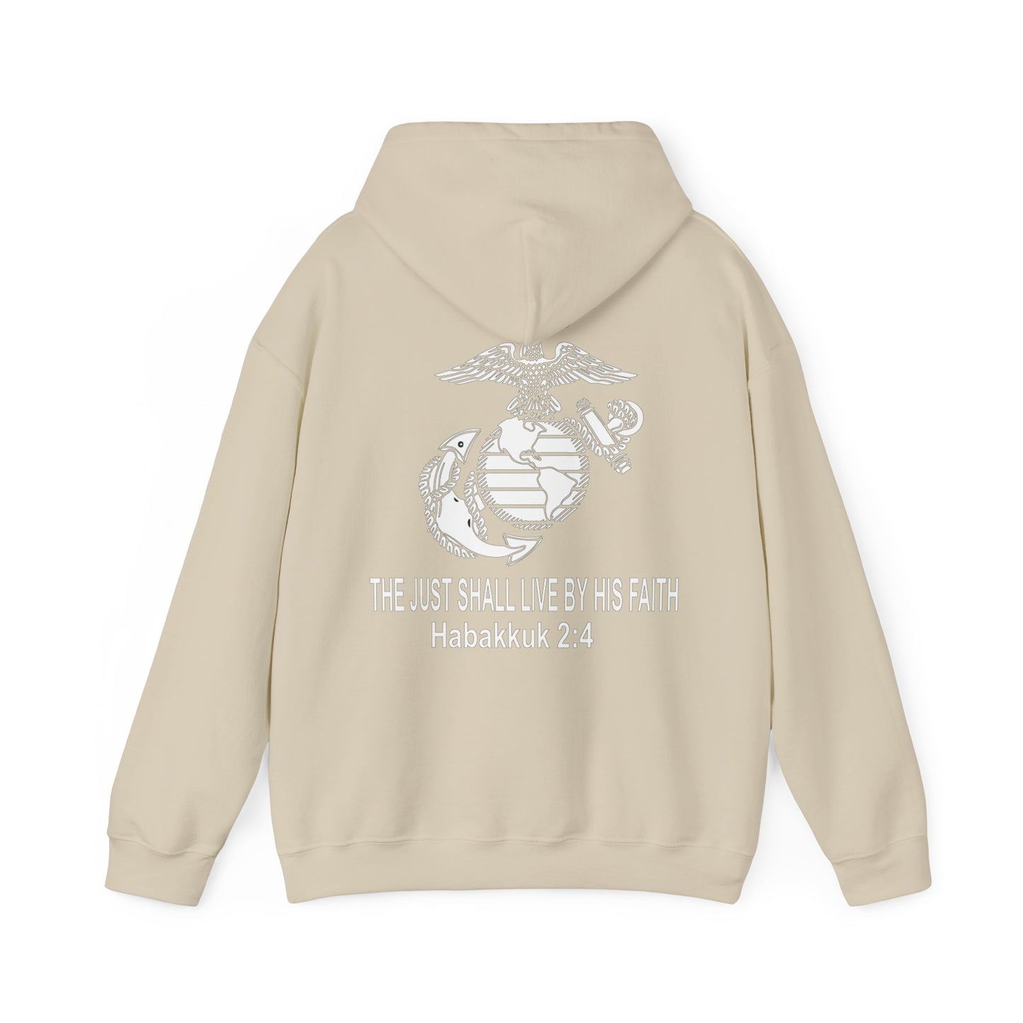 the Just shall Live by Faith Heavy Blend™ Hooded Sweatshirt