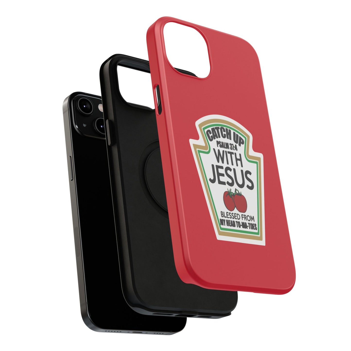 Fun Christian Phone Case, Catch Up with Jesus, Impact-Resistant, Faith-Based Gift, Religious Accessories, Bible Verses