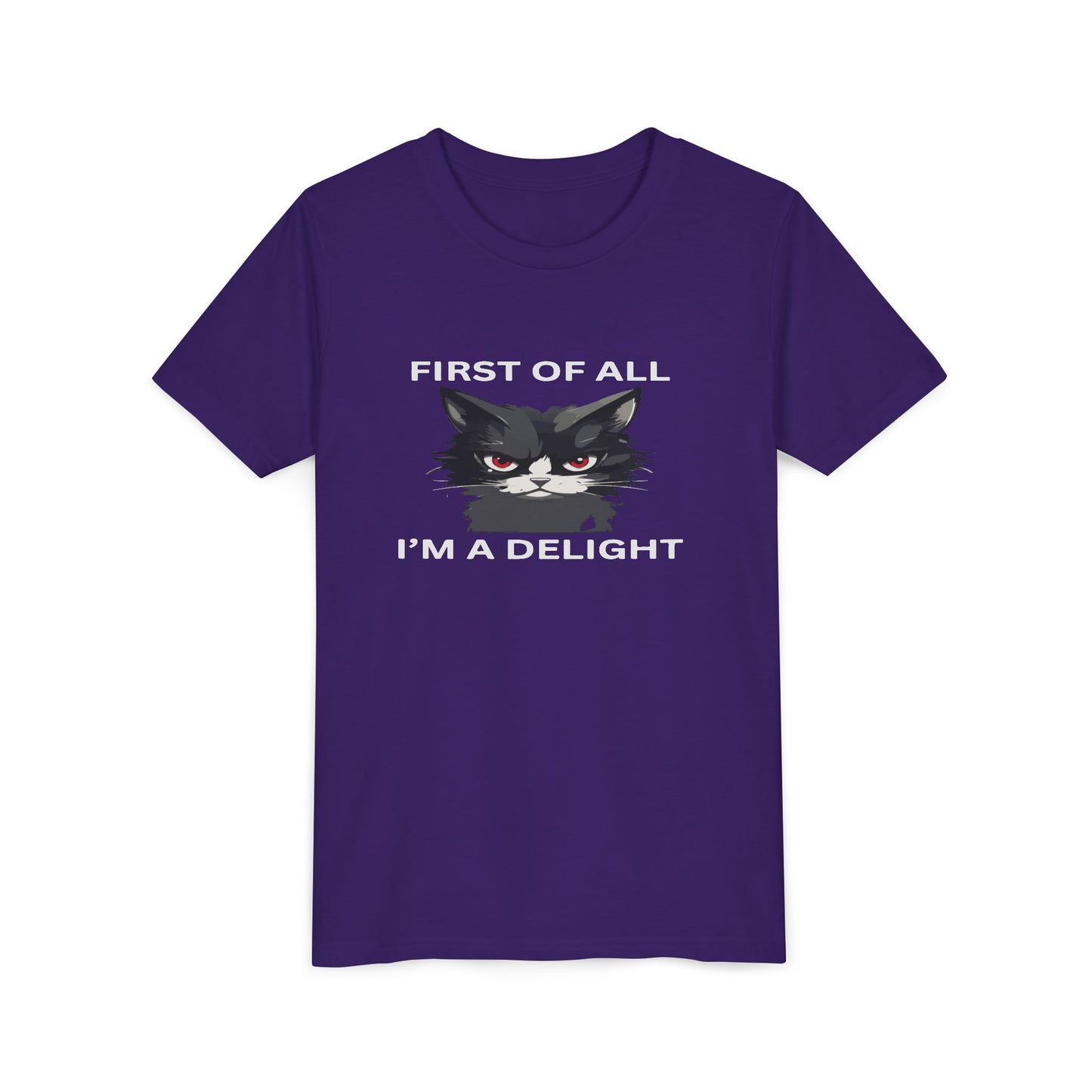 Youth Cat Humor Tee - Perfect for Cat Lovers, Birthday Gifts for Kids, Everyday Wear, Funny Quotes Shirt, Gift for Pet Lovers