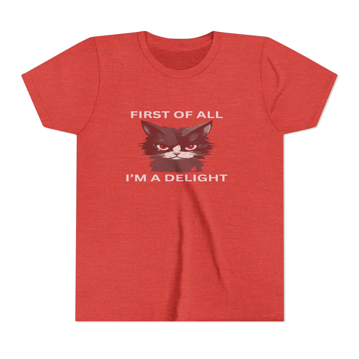 Youth Cat Humor Tee - Perfect for Cat Lovers, Birthday Gifts for Kids, Everyday Wear, Funny Quotes Shirt, Gift for Pet Lovers
