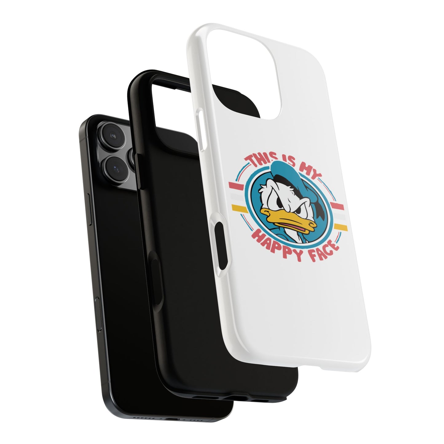 Tough Cases: This is My Happy Face Phone Case, Funny Phone Case, Donald Duck Case, Cute Phone Accessory, Gift for Disney Fans