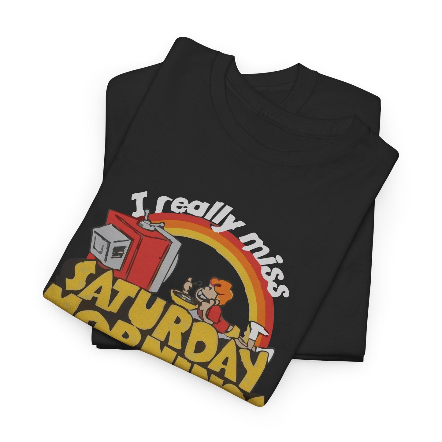Retro Saturday Mornings Tee, Vintage Cartoon Shirt, Unisex Cotton Tee, Cozy Weekend Vibe, Perfect Gift for Nostalgia Lovers