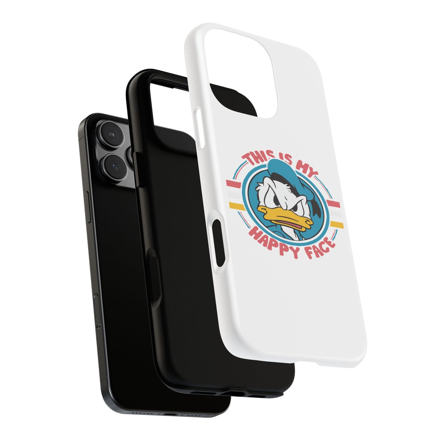 Tough Cases: This is My Happy Face Phone Case, Funny Phone Case, Donald Duck Case, Cute Phone Accessory, Gift for Disney Fans