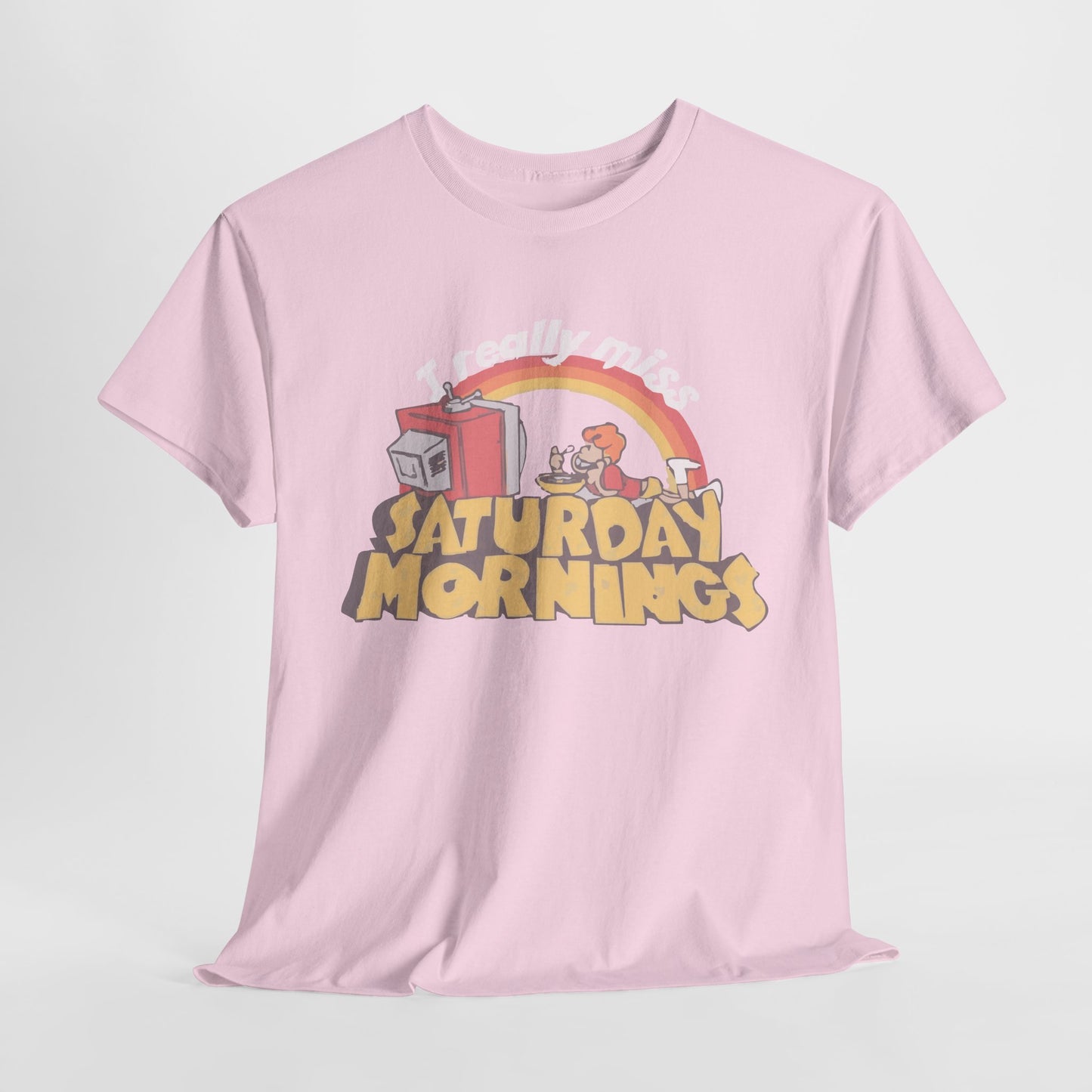 Retro Saturday Mornings Tee, Vintage Cartoon Shirt, Unisex Cotton Tee, Cozy Weekend Vibe, Perfect Gift for Nostalgia Lovers