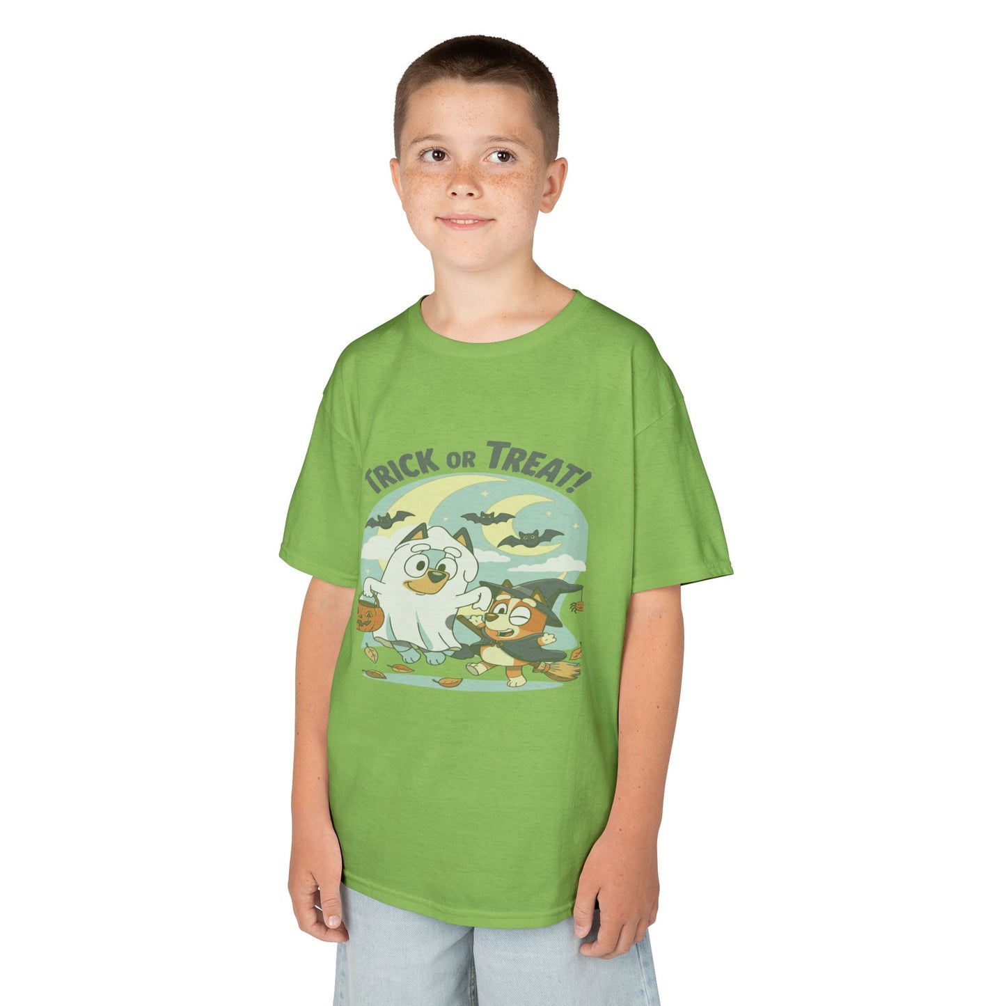 Kids Halloween T-Shirt, Trick or Treat Tee, Fun Ghost & Owl Shirt, Spooky Season Apparel, Cute Costume Top for Kids