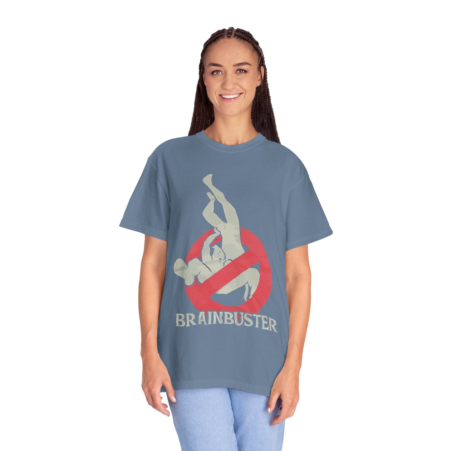 Unisex Fun Graphic T-Shirt, Graphic Tee, Casual Wear, Gift for Wrestling Fans, Brainbuster Design, Humor Apparel, Everyday Style