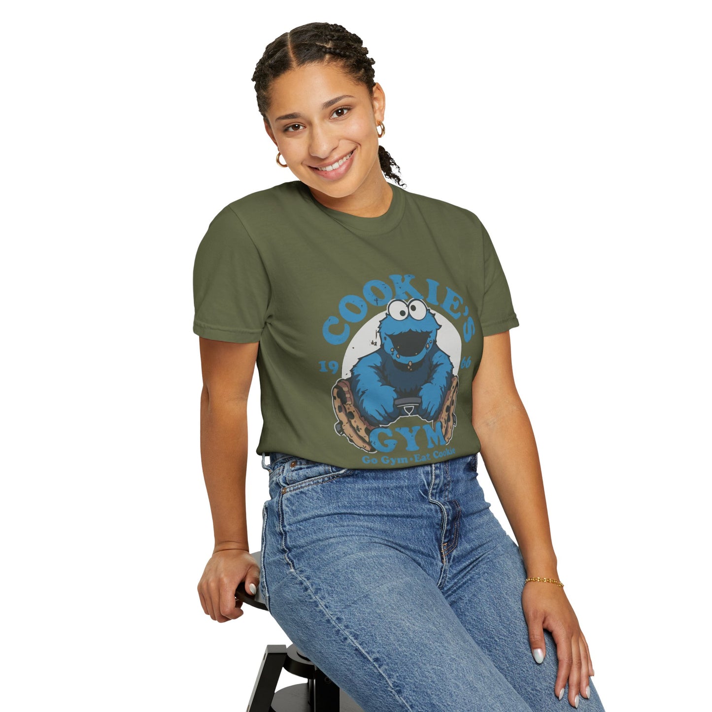 Cookie Monster Inspired Unisex T-Shirt, Fun Gift for Gamers, Casual Wear, Birthday Gift, Kitchen & Gym Motivation